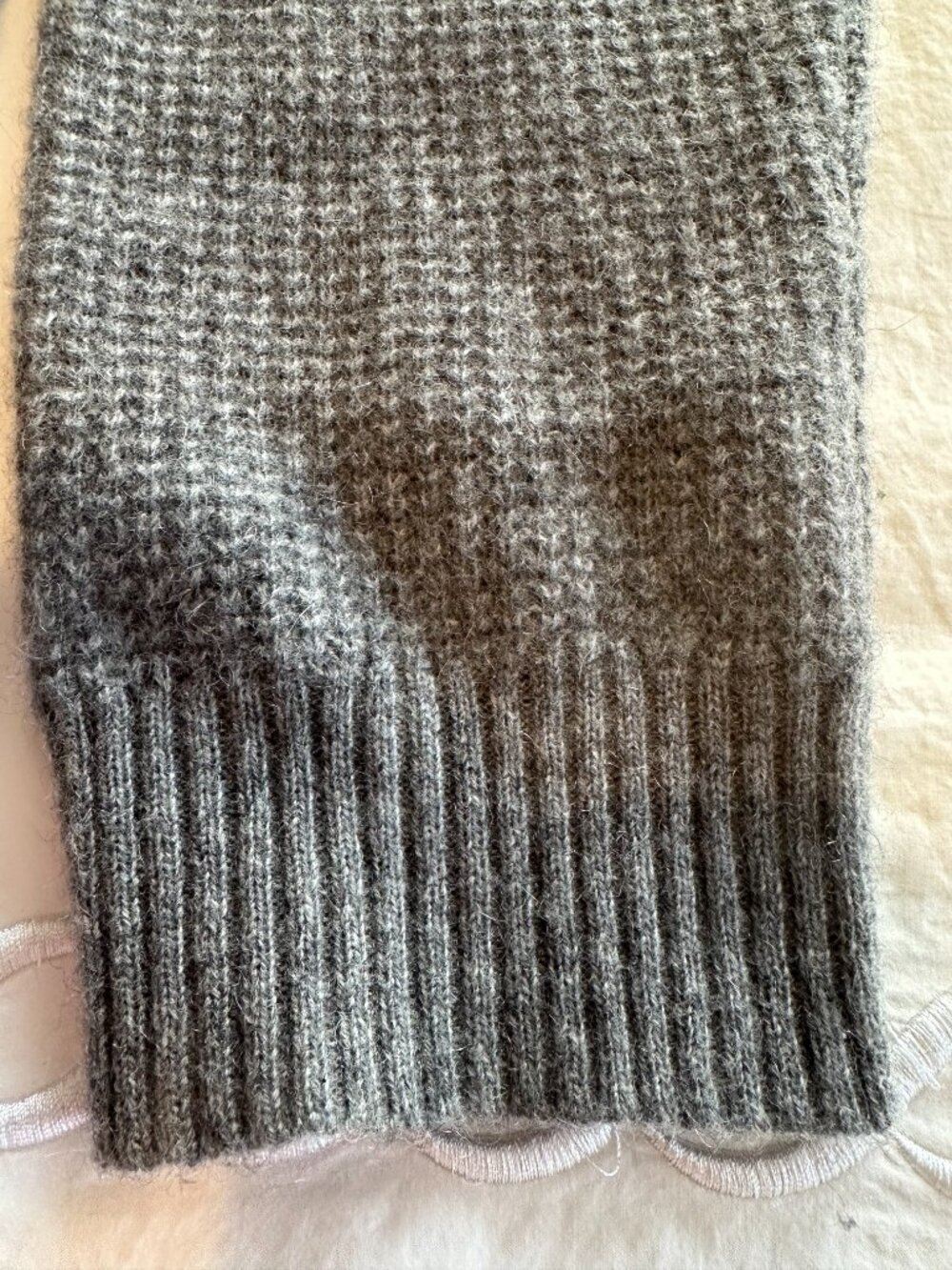 Grey Cashmere Hoodie Sweater - Picture 2 of 4